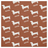 Dackel Hunde mit Namen Stoff (Muster)