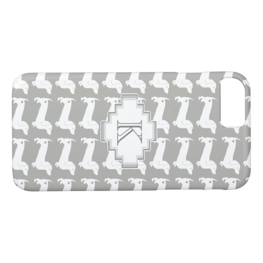 Dackel Hunde Muster Monogramm Case-Mate iPhone Hülle (Rückseite (Horizontal))
