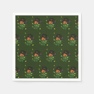 Dackel Hunde Muster Serviette