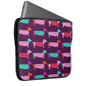 Dackel Hunde: Nahtloses Niedliches Muster. Laptopschutzhülle (Vorne Rechts)