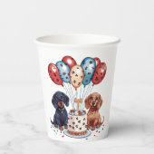 Dackel Hunde Pappbecher (Rückseite)