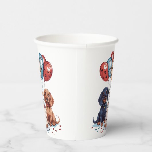 Dackel Hunde Pappbecher (Rechts)