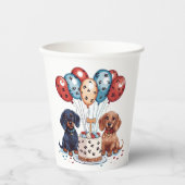 Dackel Hunde Pappbecher (Vorderseite)