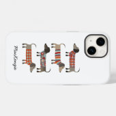 Dackel Hunde Personalisiert Case-Mate iPhone Hülle (Rückseite (Horizontal))