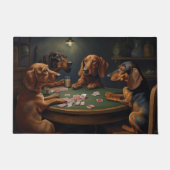 Dackel Hunde Poker Art Fußmatte (Vorderseite)