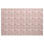 Dackel Hunde rosa Blüten Stoff (Fat Quarter (45,7 x 55,9 cm))