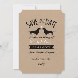 Dackel Hunde Silhouetten Hochzeitssache speichern  Save The Date