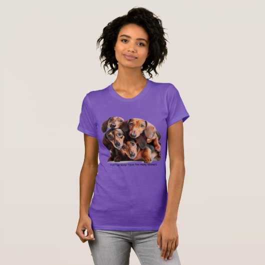 Dackel Hunde T - Shirt (Vorne ganz)