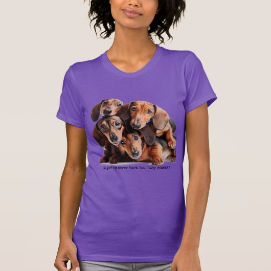Dackel Hunde T - Shirt (Vorderseite)