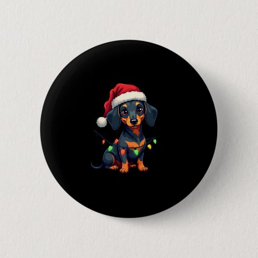 Dackel Hunde Tree Weihnachten Weihnachten Weihnach Button (Vorderseite)