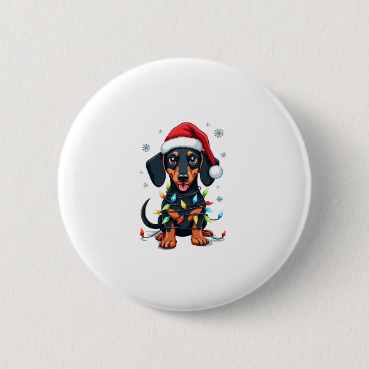 Dackel Hunde Tree Weihnachten Weihnachten Weihnach Button (Vorderseite)