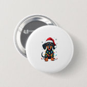 Dackel Hunde Tree Weihnachten Weihnachten Weihnach Button (Vorne & Hinten)