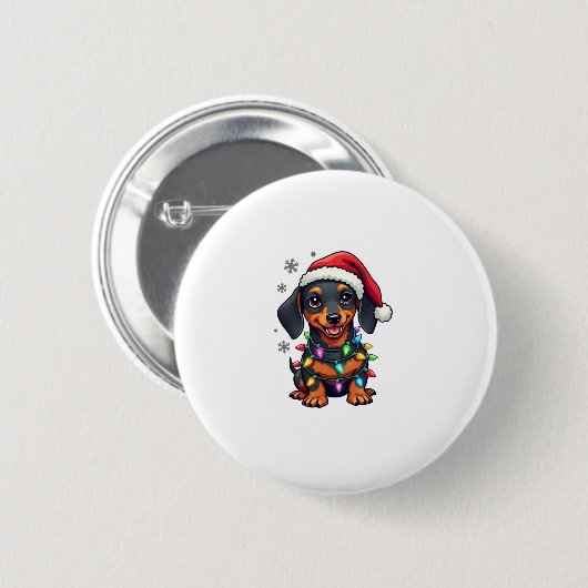 Dackel Hunde Tree Weihnachten Weihnachten Weihnach Button (Vorne & Hinten)