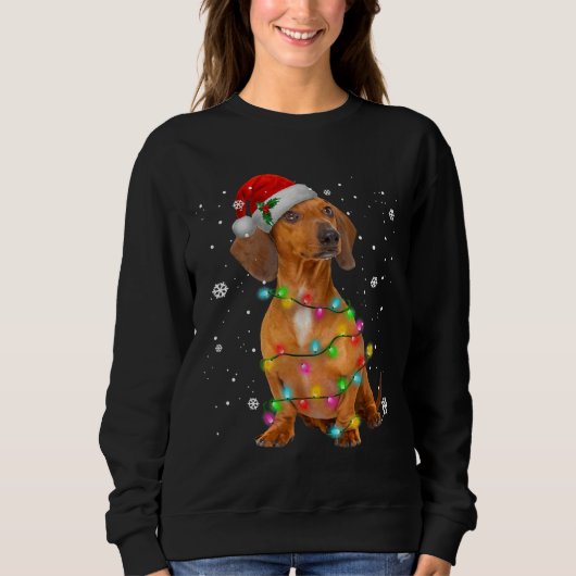 Dackel Hunde Tree Weihnachten Weihnachten Weihnach Sweatshirt (Vorderseite)