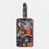 Dackel Hunde Trick-or-Treating zu Halloween Gepäckanhänger (Rückseite vertikal)