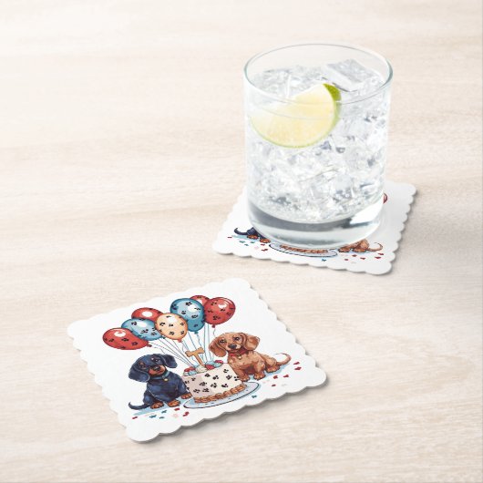 Dackel Hunde Untersetzer (Vor Ort)