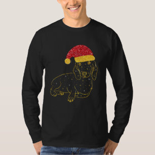 Dackel Hunde Weihnachten Frauen Kinder T-Shirt