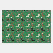 Dackel Hunde Weihnachten Geschenkpapier Set (Vorderseite)