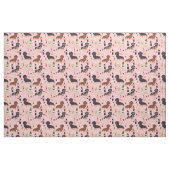 Dackel Hunde Weinliebhaber Rosa Stoff (Fat Quarter (45,7 x 55,9 cm))