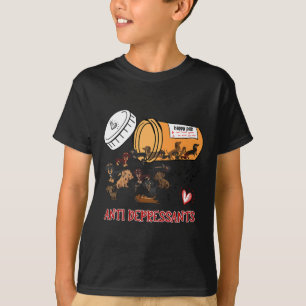 Dackel Hunde Wurst Welpe Lover Antidepressiva T-Shirt