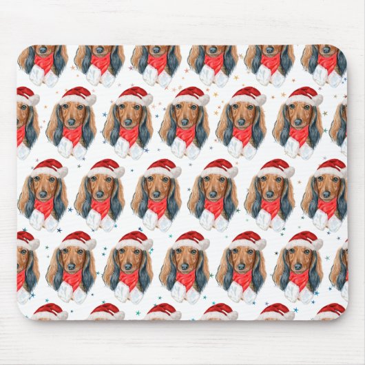 Dackel Hunde Zucht Weihnachten Mousepad (Vorne)