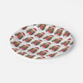 Dackel Hunde Zucht Weihnachten Pappteller (Schrägansicht)