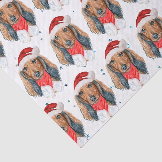 Dackel Hunde Zucht Weihnachten Seidenpapier (Ausschnitt)
