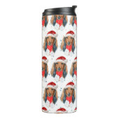 Dackel Hunde Zucht Weihnachten Thermosbecher (Nach links gedreht)