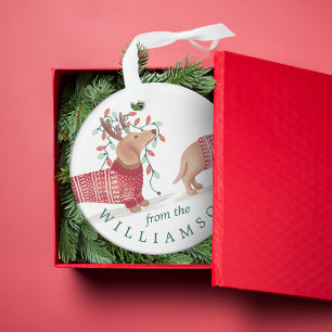 Dackel-HundeCozy gestricktes Ornament