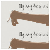 Dackel-Hundeentwurf Stoff (Nahaufnahme)