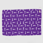 Dackel-Hundeform-Druck-Muster-Dackel-Hundekunst Golfhandtuch (Horizontal)