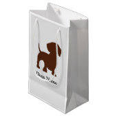 Dackel-Hundegeschenk-Tasche Kleine Geschenktüte (Vorderseite Schrägansicht)