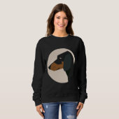 Dackel-Hundegesicht Sweatshirt (Vorne ganz)