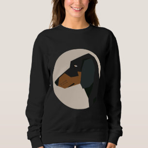 Dackel-Hundegesicht Sweatshirt