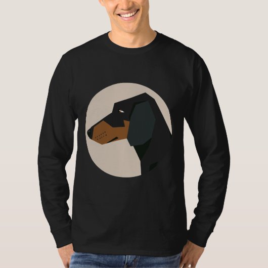 Dackel-Hundegesicht T-Shirt (Vorderseite)