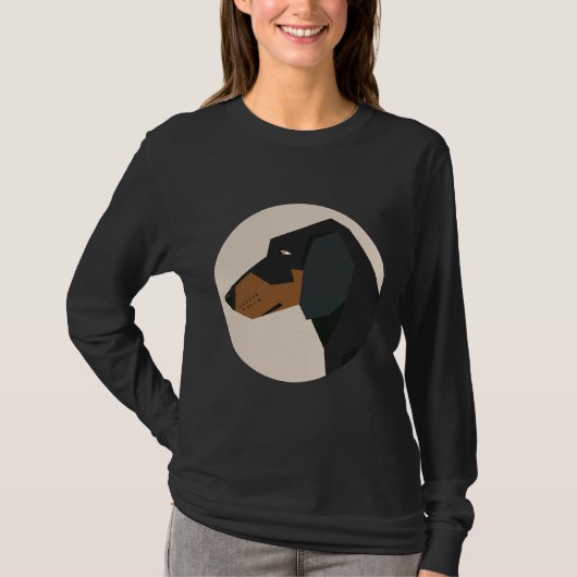 Dackel-Hundegesicht T-Shirt (Vorderseite)