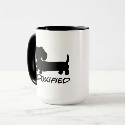 Dackel-Hundekaffee-Tasse Tasse (Vorderseite Links)