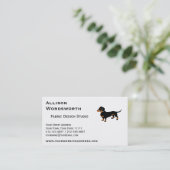 Dackel-HundeLiebe - niedliche kleine Dackel Visitenkarte (Stehend Vorderseite)