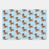 Dackel Hundeliebhaber Geburtstagsfeier Geschenkpapier Set (Vorderseite 2)