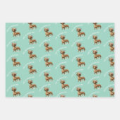 Dackel Hundeliebhaber Geburtstagsfeier Geschenkpapier Set (Vorderseite)