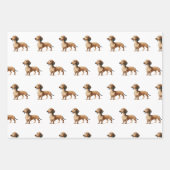 Dackel Hundeliebhaber Geburtstagsfeier Geschenkpapier Set (Vorderseite 3)