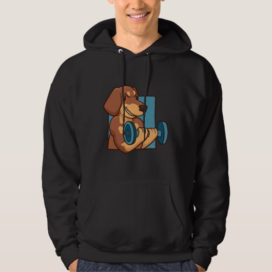 Dackel Hundengewicht Hoodie (Vorderseite)