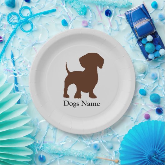 Dackel-Hundepapier-Party-Teller Pappteller (Party)