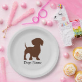 Dackel-Hundepapier-Party-Teller Pappteller (Party)