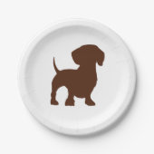 Dackel-Hundepapier-Party-Teller Pappteller (Vorderseite)