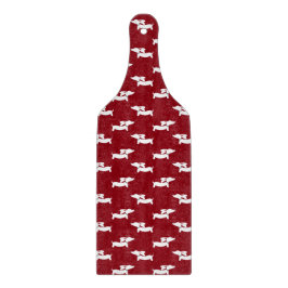 Dackel-Hunderotes Küchen-Ausschnitt-Brett Schneidebrett