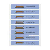 Dackel-Hundeschrift für Skateboard Rundum-Adressaufkleber (Bogen)