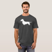 Dackel-HundeSilhouette der Drahthaar-Dackel-| T-Shirt (Vorne ganz)