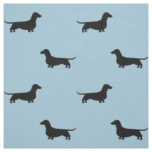 Dackel-HundeSilhouette-Muster-Dackel-Dachshunde Stoff (Muster)
