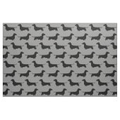 Dackel-HundeSilhouette-Muster grau und schwarz Stoff (Fat Quarter (45,7 x 55,9 cm))